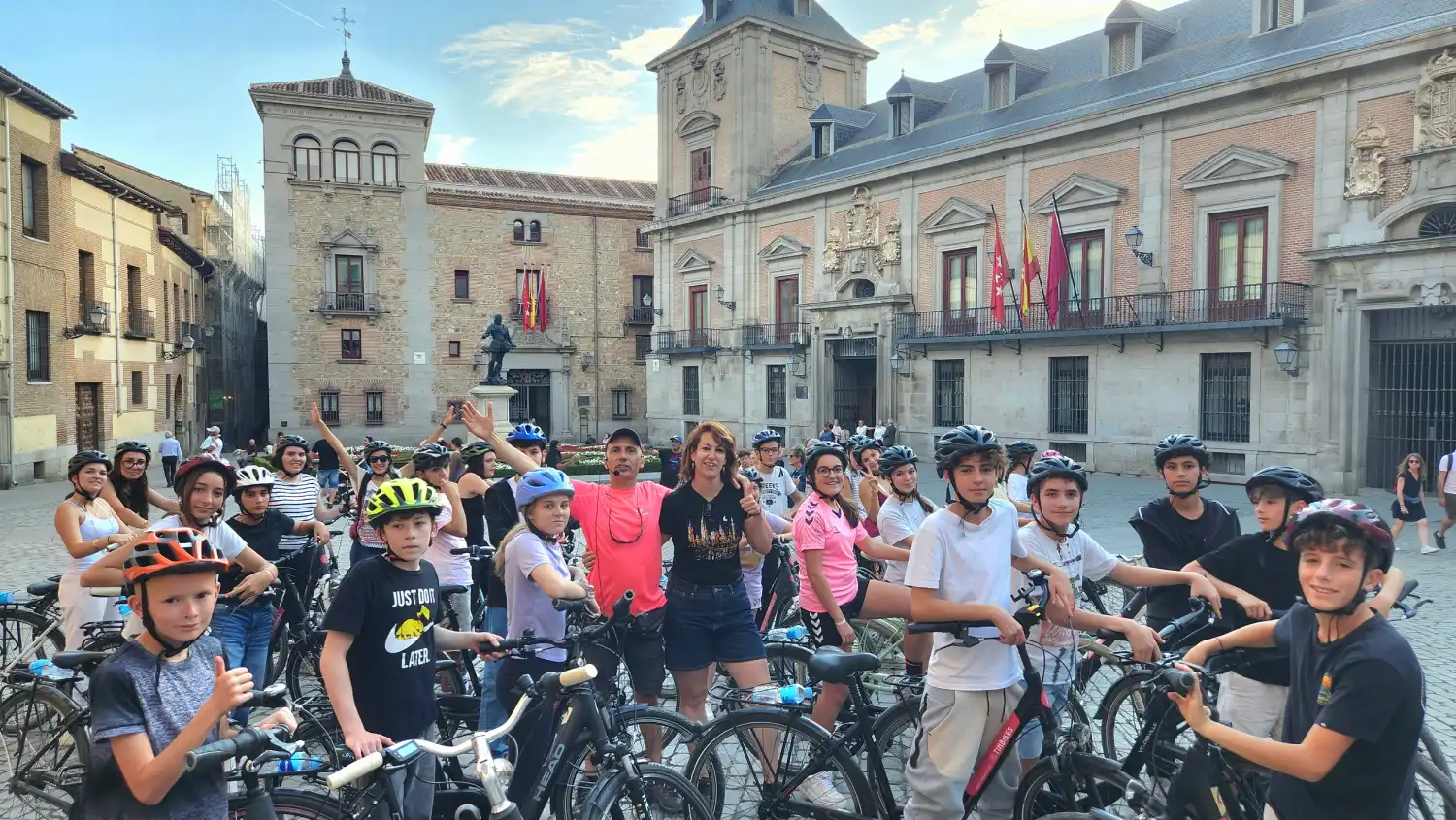 Schoolfietstour in Madrid